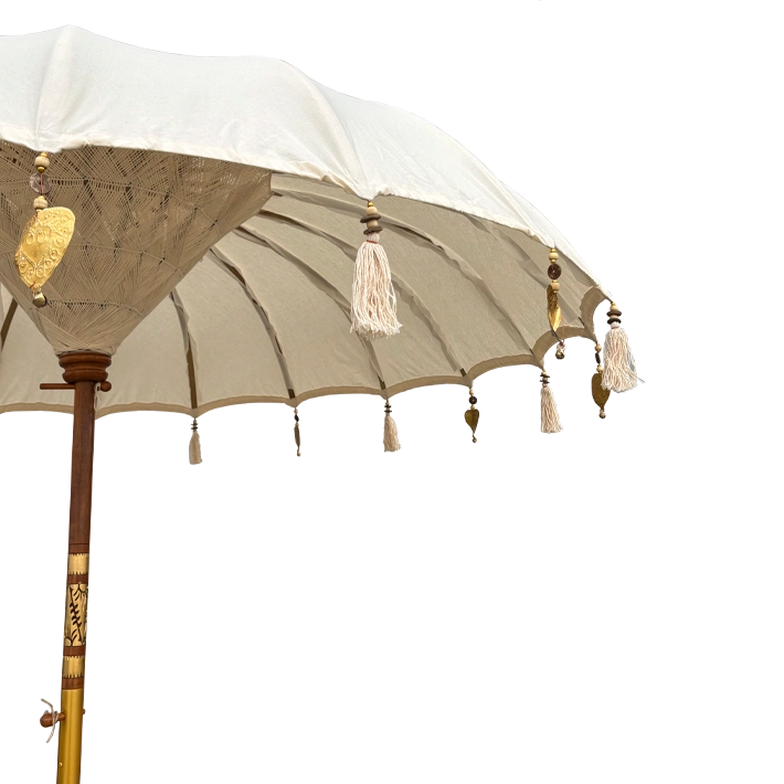 Alt Sombrilla Balinesa fabricación artesanal materiales 100% naturales EME Mobiliario