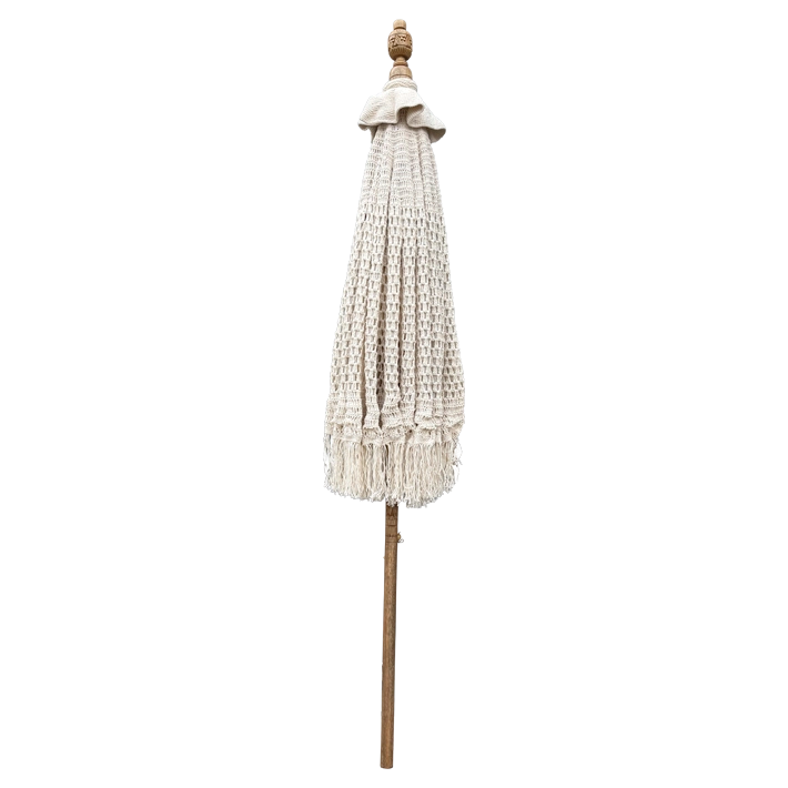 Alt Sombrilla Balinesa Macrame fabricada a mano para eventos y hostelería
