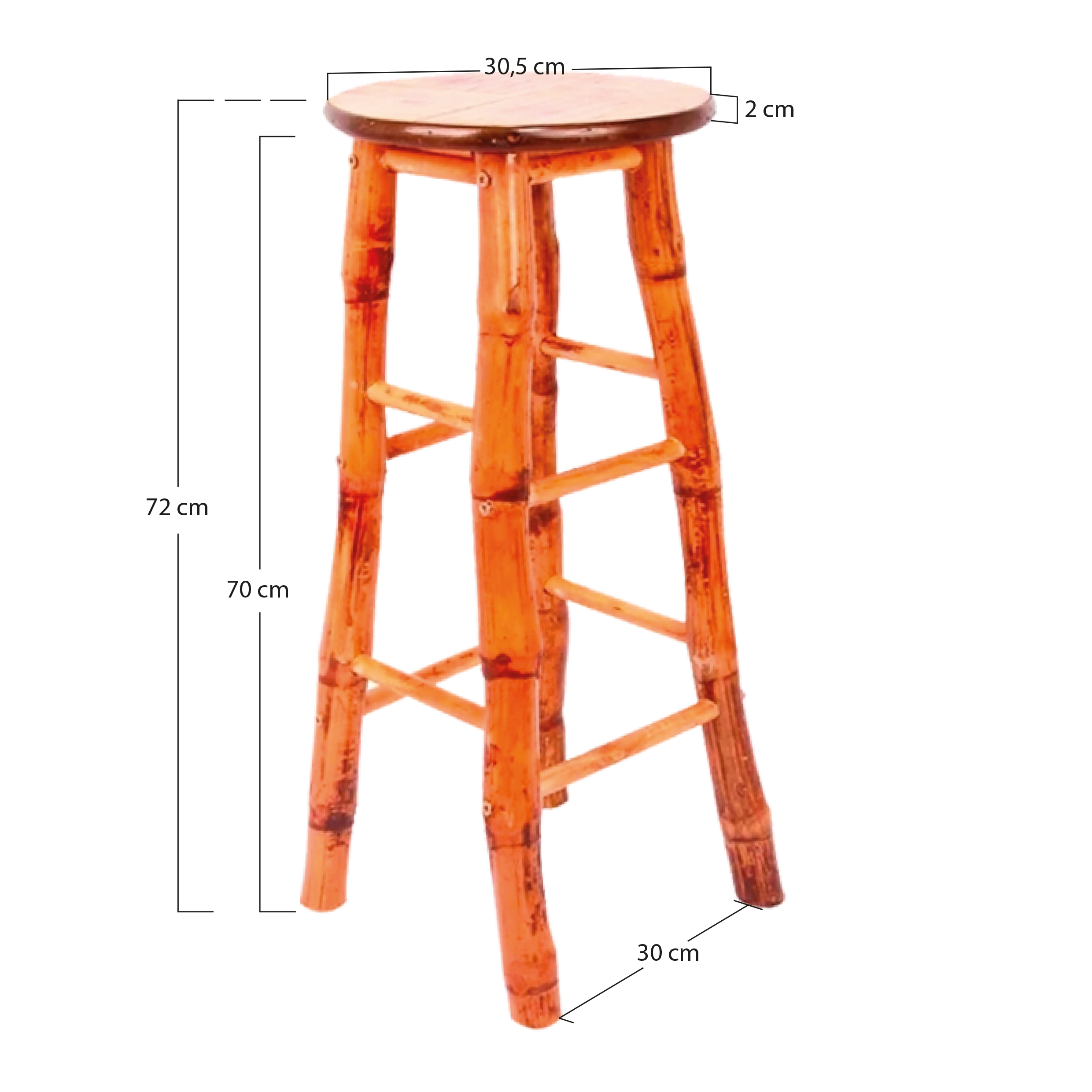 Alt Taburetes De Bambú Para Eventos y Hostelería EME Mobiliario