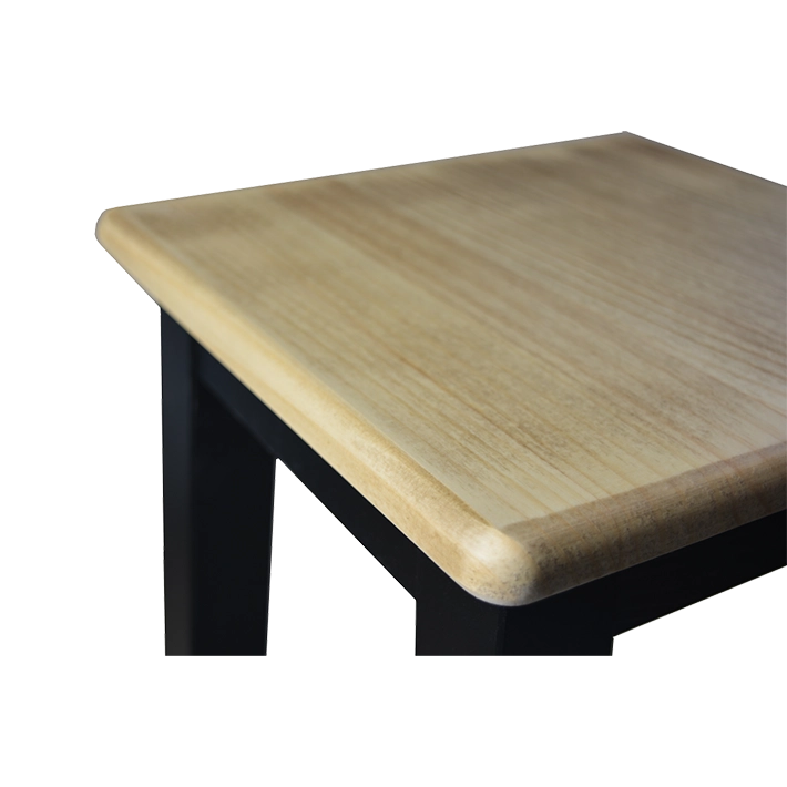 Alt Taburete Madera Negro Natural fabricado en madera de pino totalmente apilable ideal para eventos y hostelería EME Mobiliario 