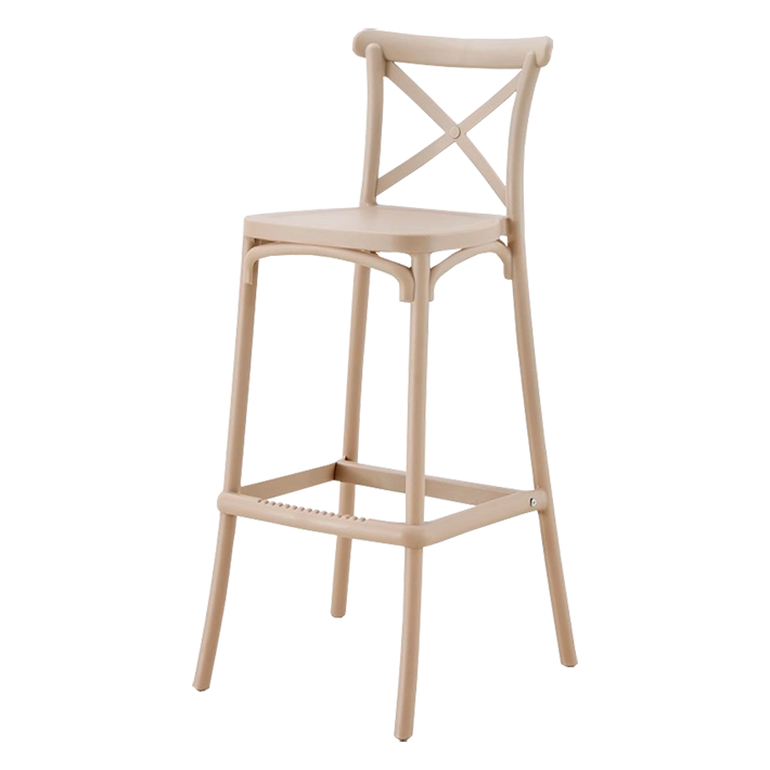 Alt Taburete Crossback Arena para eventos y hostelería, fabricada en polipropileno. Taburete apilable EME Mobiliario 
