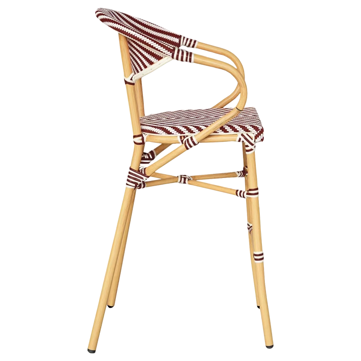 Alt Taburete París Rojo fabricado en aluminio y textilene ideal para el uso intensivo profesional