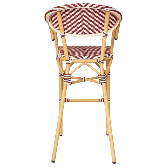 Alt Taburete París Rojo fabricado en aluminio y textilene ideal para el uso intensivo profesional