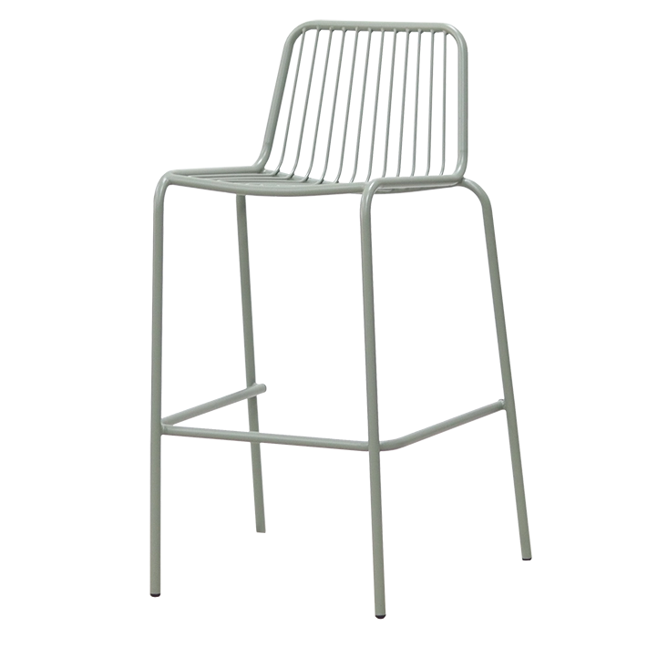 Alt Taburetes Menorca de color verde fabricado en acero ideal para usos en exteriores EME Mobiliario