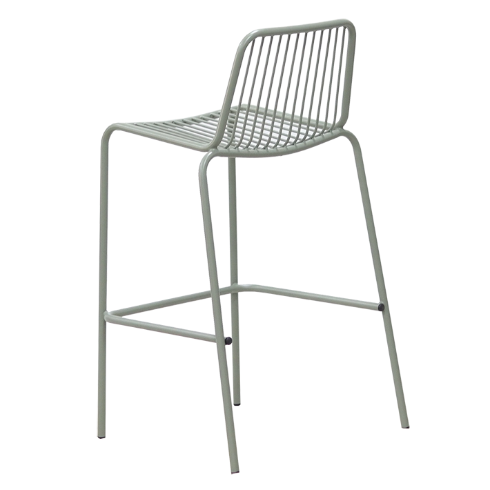 Alt Taburetes Menorca de color verde fabricado en acero ideal para usos en exteriores EME Mobiliario