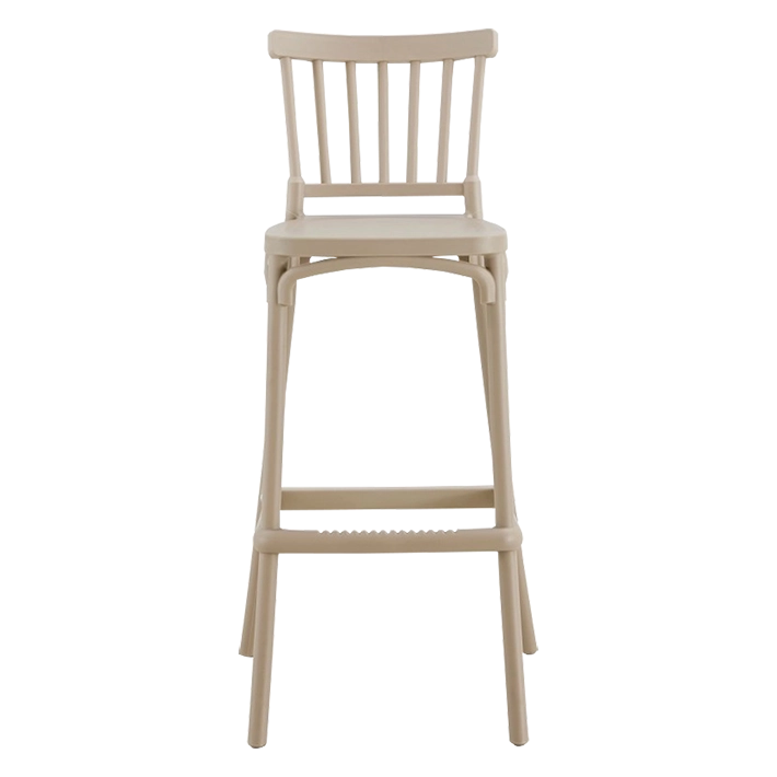 Alt Taburete Windsor en color arena con estructura monoblock y apilable de polipropileno EME Mobiliario