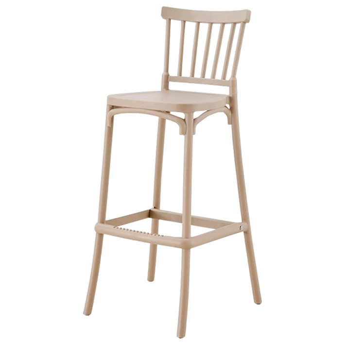 Alt Taburete Windsor con estructura monoblock y apilable de polipropileno EME Mobiliario