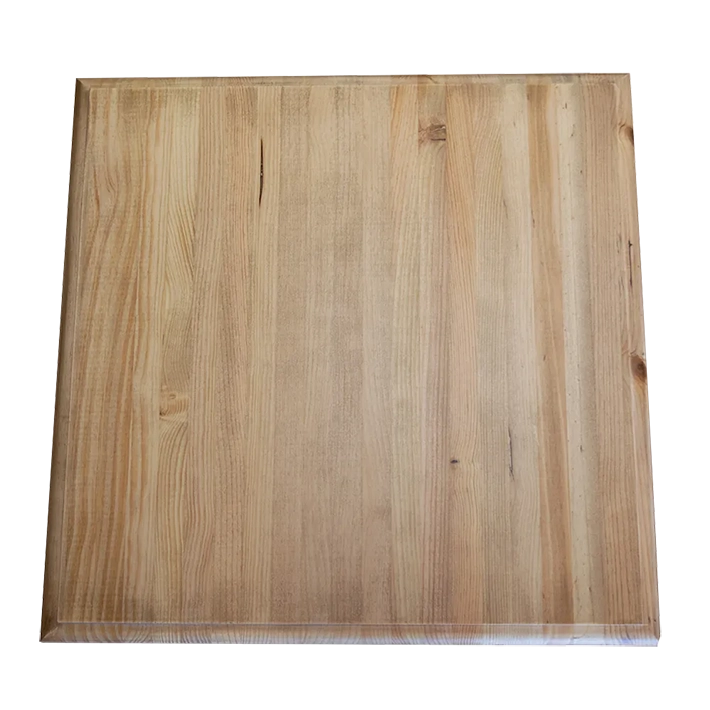 Alt Tapas de mesa cuadradas para hostelería de color madera natural