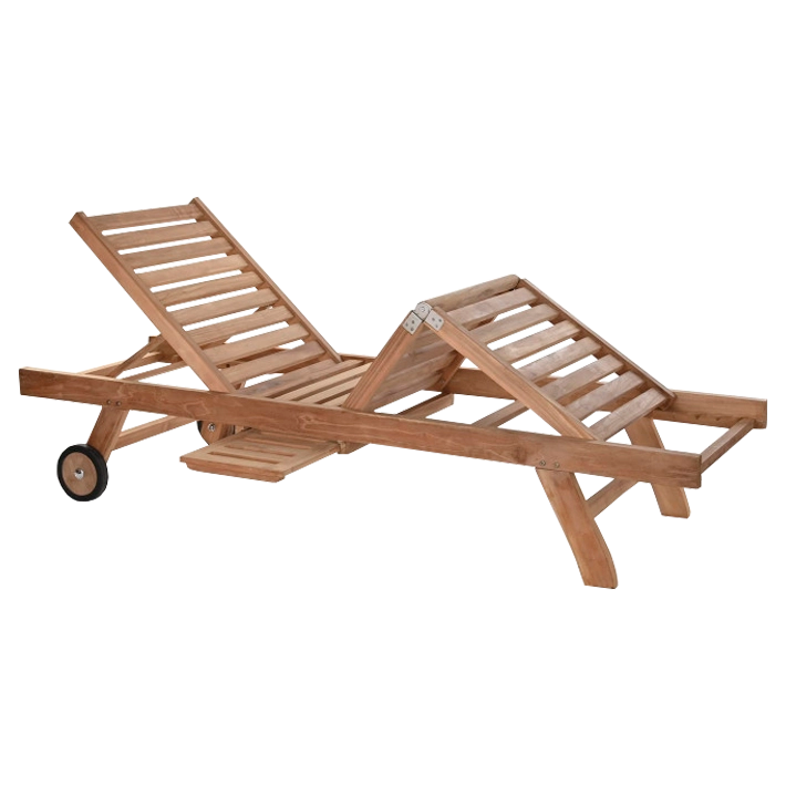 Alt Tumbona Teca 200x65x36cm ideal para disfrutar de la zona exterior de forma cómoda EME Mobiliario