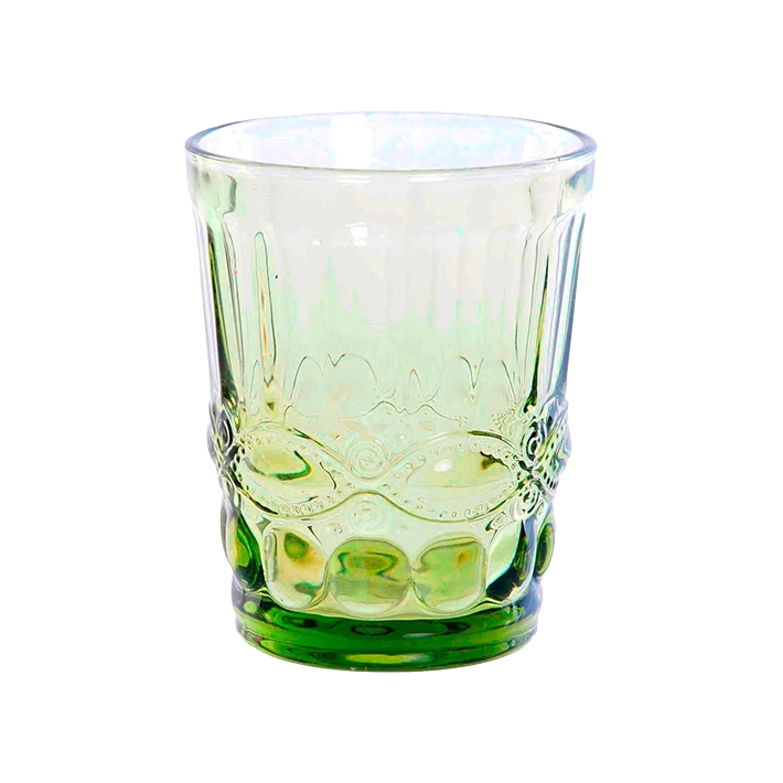 Alt Vaso Verde con Diseño Labrado Para Eventos y Hostelería EME Mobiliario