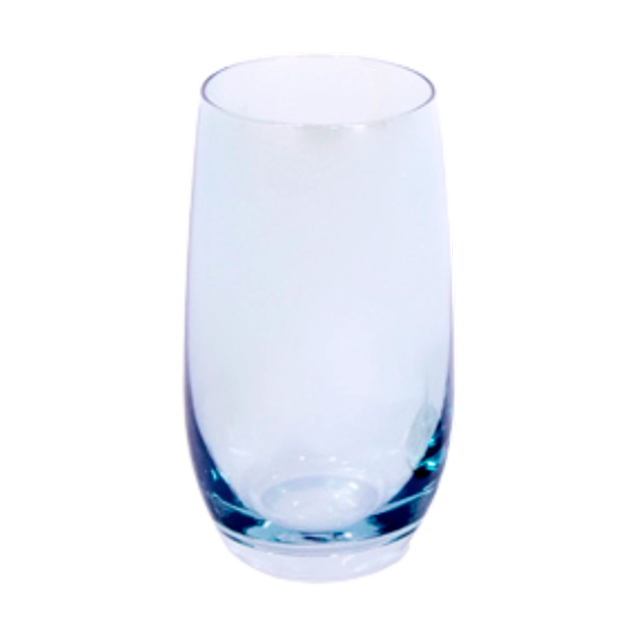 Alt Juego de cristalería en color azul, compuesta por vaso, copa de vino y copa de champagne para eventos y hostelería.