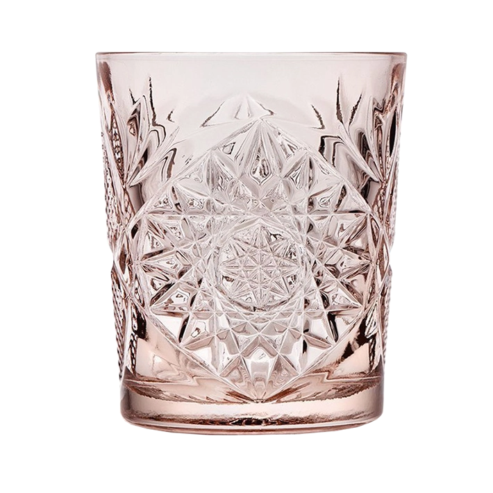 Alt Vasos Hobstar De Color Rosa con diseño labrado Para montar y decorar mesas EME Mobiliario