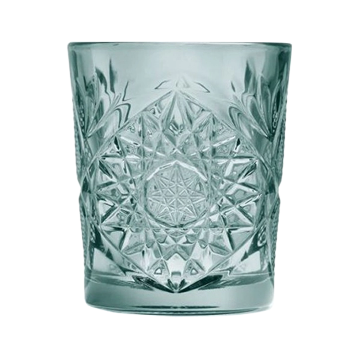 Alt Vasos Hobstar De Color Verde con diseño labrado Para montar y decorar mesas EME Mobiliario