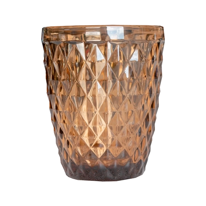 Alt Vasos Tallados de color ámbar diseñados para el sector de la hostelería EME Mobiliario