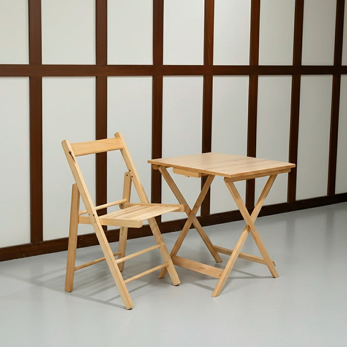 Alt Velador + Silla de Madera con estructura plegable para conferencias, eventos... EME Mobiliario