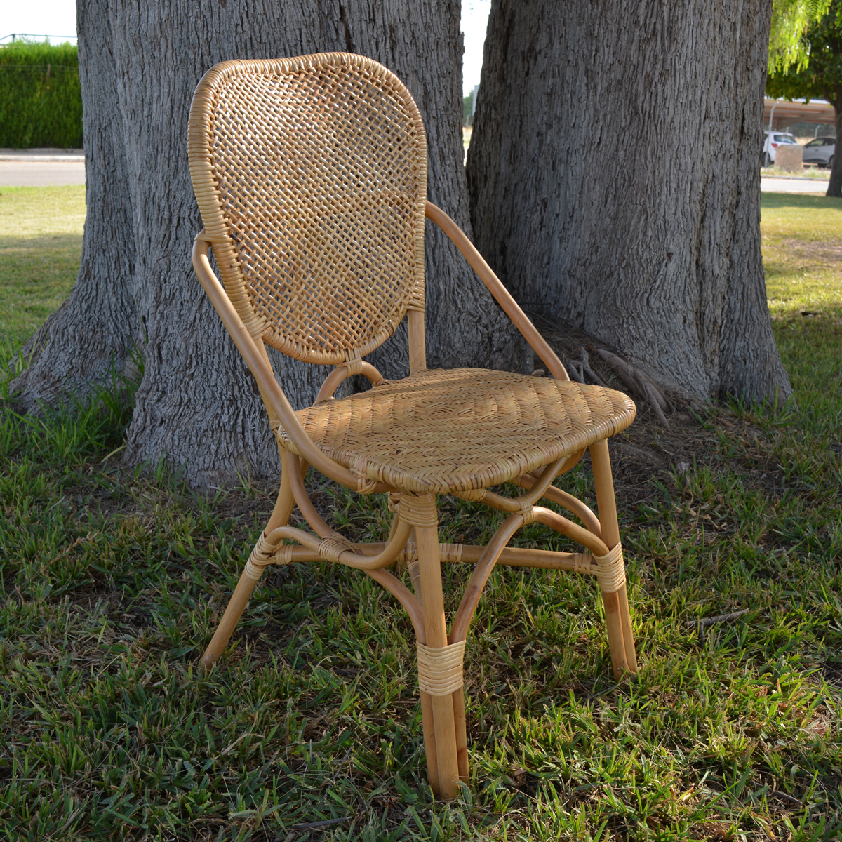 Alt Sillas Ratán Miel para eventos y hostelería | Eme Mobiliario