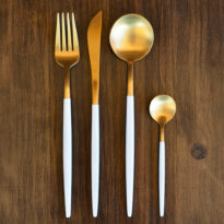 Set Cuberteria 24 piezas Deluxe Blanco | Eme Mobiliario