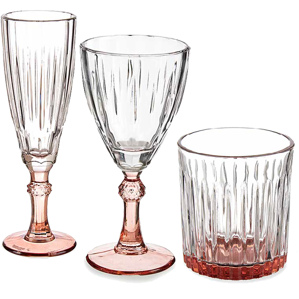 Alt Set de copas de Base Café de cristal transparente para eventos y hostelería.