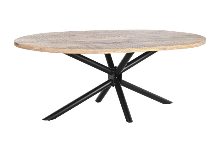 Alt Mesa Comedor Metal Mango Natural 200x100x76cm