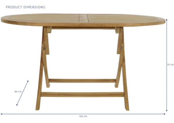 Alt Set Mesa y Sillas Teca Plegable, mobiliario para jardín