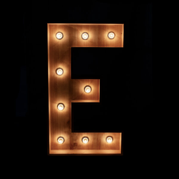 Alt Letra de Madera con luz LED, para eventos y hostelería